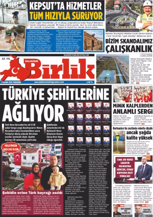 13 KASIM BİRLİK 1.SAYFA