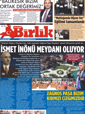 14 KASIM BİRLİK 1.SAYFA