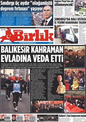 15 KASIM BİRLİK 1.SAYFA