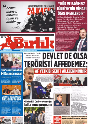 24 KASIM BİRLİK 1.SAYFA