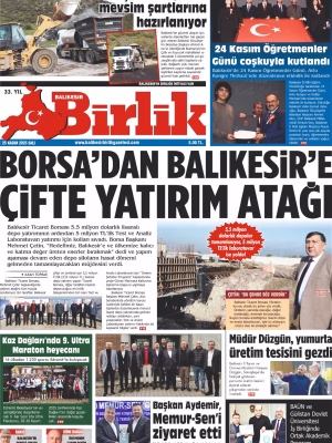 25 KASIM BİRLİK 1.SAYFA