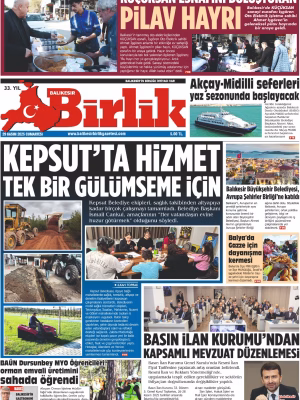 29 KASIM BİRLİK 1.SAYFA