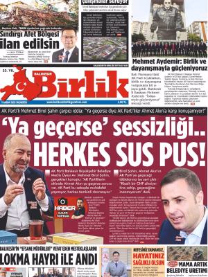 3 KASIM BİRLİK 1.SAYFA