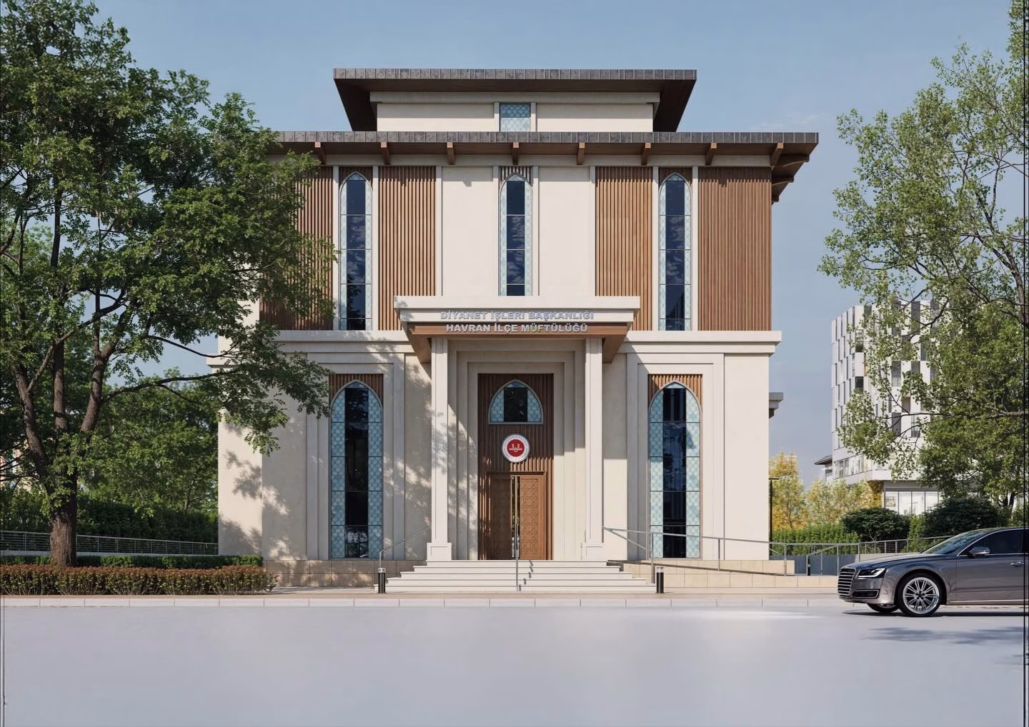 Havran'da yapımı başlayan Kur’an Kursu ve müftülük binası inşaatı incelendi