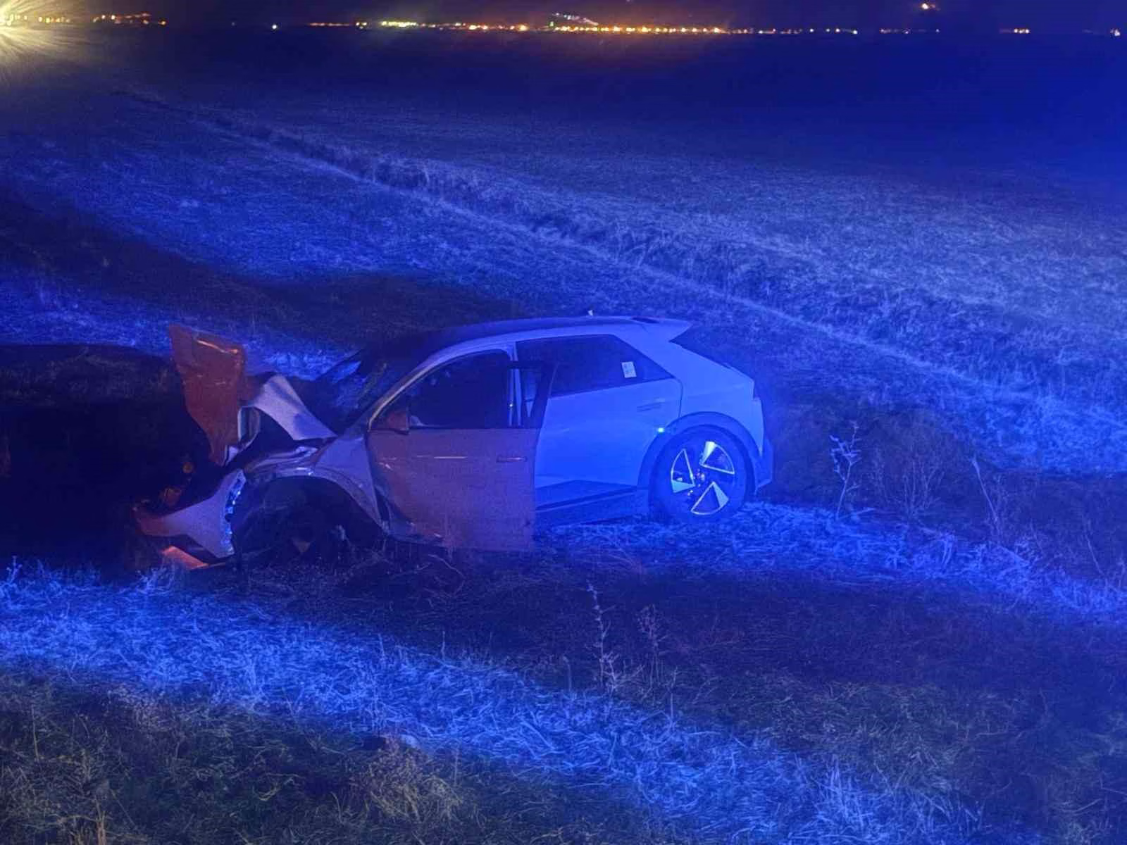 Muş’ta otomobil yola çıkan ineğe çarptı