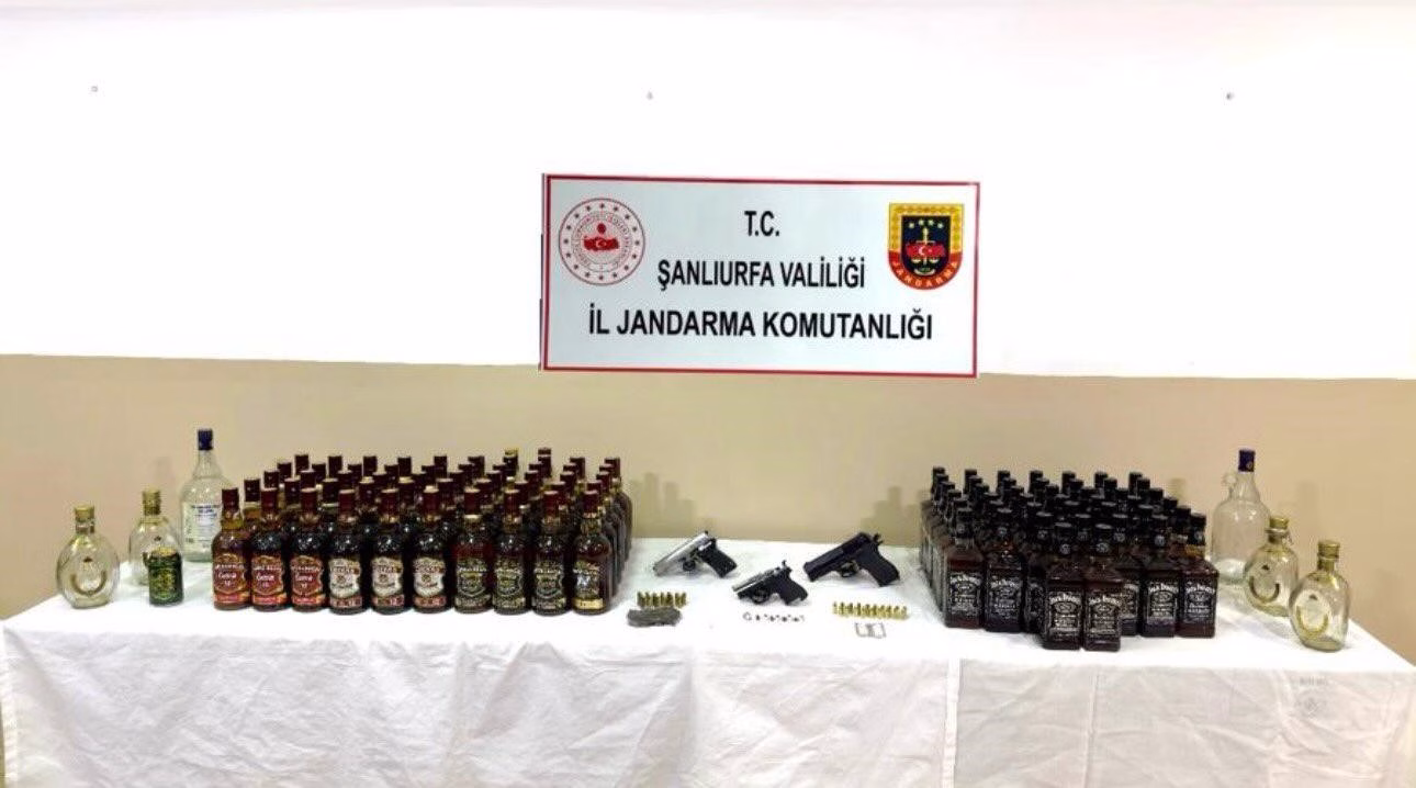 Şanlıurfa’da alkol, silah ve uyuşturucu operasyonu: 1 gözaltı