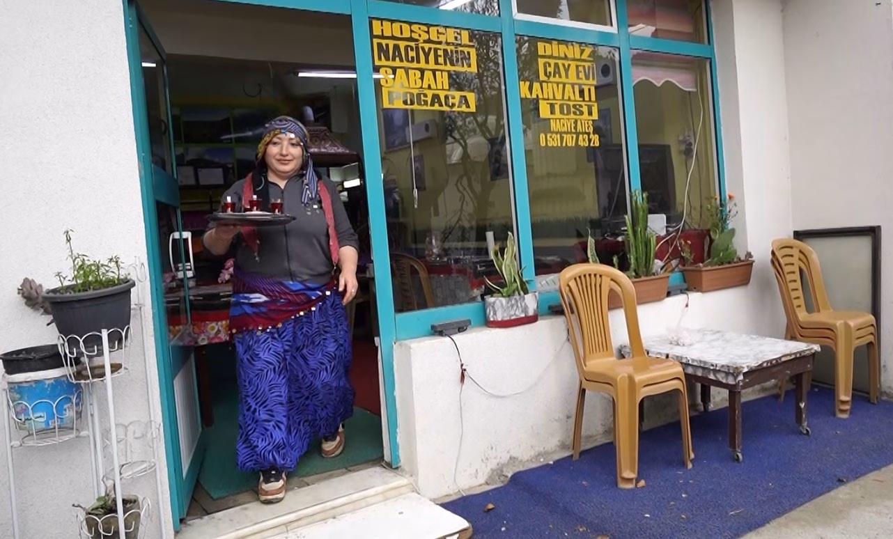 Tatil için geldiği yaylada çay ocağı açtı