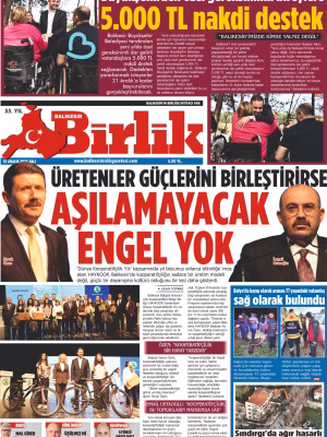 16 ARALIK BİRLİK 1.SAYFA
