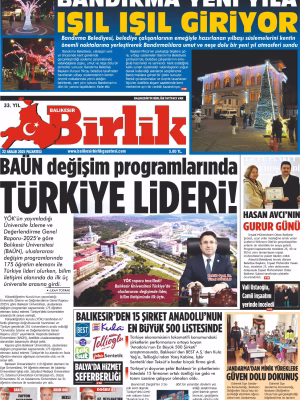 22 ARALIK BİRLİK 1.SAYFA