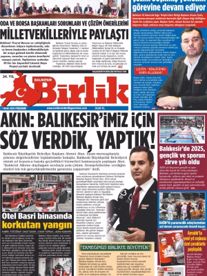 1 OCAK  BİRLİK 1.SAYFA