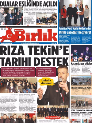 12 OCAK BİRLİK 1.SAYFA