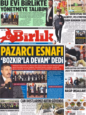 13 OCAK BİRLİK 1.SAYFA