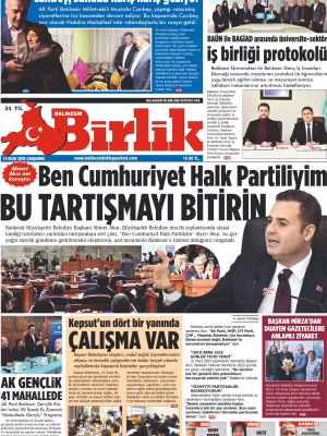 14 OCAK BİRLİK 1.SAYFA