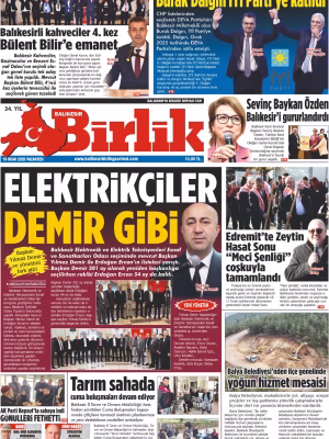 19 OCAK BİRLİK 1.SAYFA