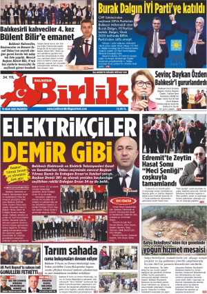 19 OCAK BİRLİK 1.SAYFA