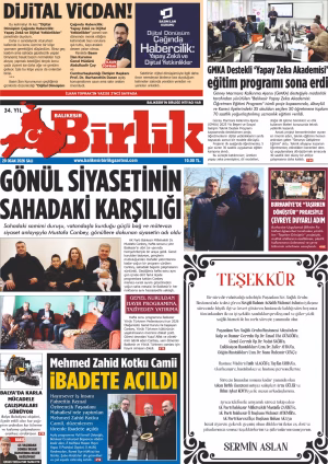 20 OCAK BİRLİK 1.SAYFA