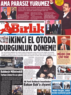 27 OCAK BİRLİK 1.SAYFA