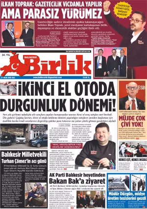 27 OCAK BİRLİK 1.SAYFA