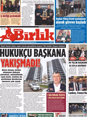 28 OCAK BİRLİK 1.SAYFA