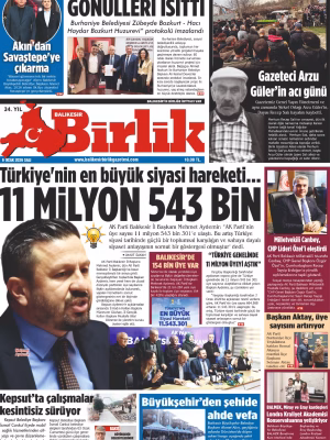 6 OCAK BİRLİK 1.SAYFA