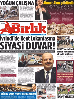 8 OCAK BİRLİK 1.SAYFA