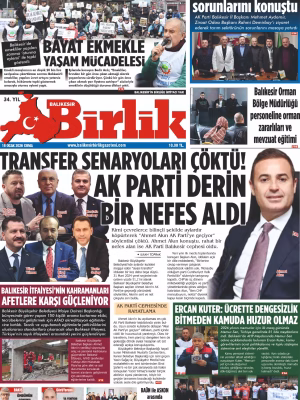 16 OCAK BİRLİK 1.SAYFA