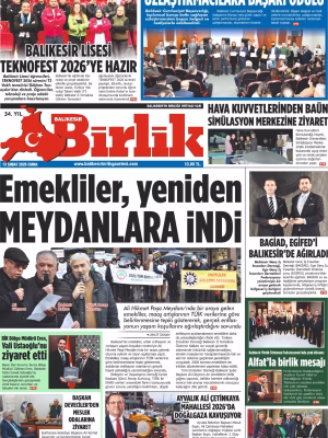 13 ŞUBAT BİRLİK 1.SAYFA