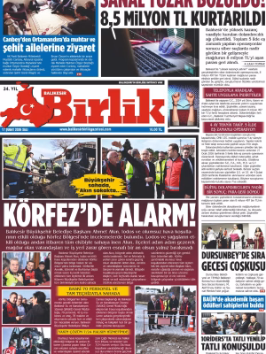 17 ŞUBAT BİRLİK 1.SAYFA