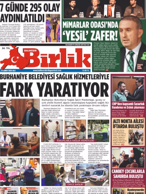 24 ŞUBAT BİRLİK 1.SAYFA