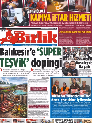 25 ŞUBAT BİRLİK 1.SAYFA