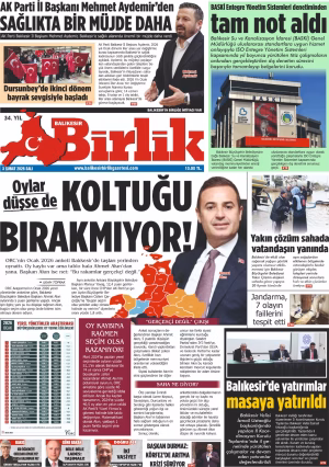 3 ŞUBAT BİRLİK 1.SAYFA