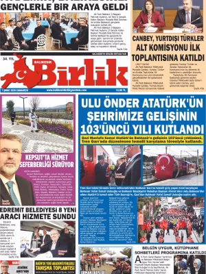 7 ŞUBAT BİRLİK 1.SAYFA