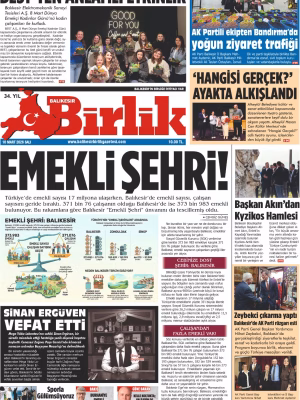 10 MART BİRLİK 1.SAYFA