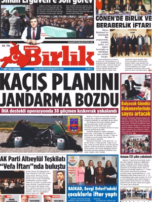 11 MART BİRLİK 1.SAYFA