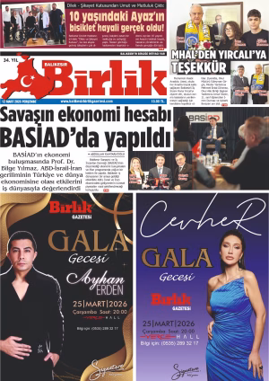 12 MART BİRLİK 1.SAYFA