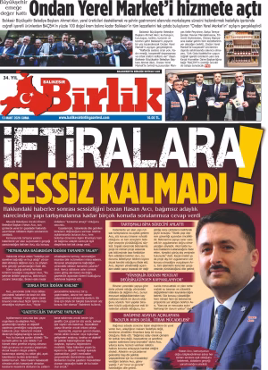 13 MART BİRLİK 1.SAYFA