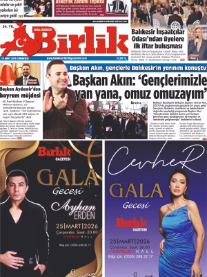 14 MART BİRLİK 1.SAYFA