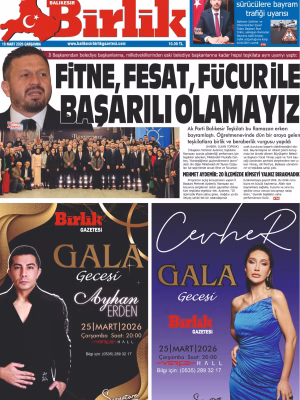 18 MART BİRLİK 1.SAYFA
