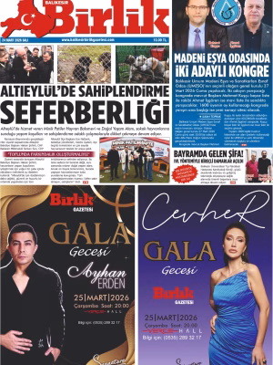 24 MART BİRLİK 1.SAYFA