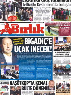 13 NİSAN BİRLİK 1.SAYFA