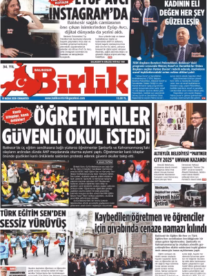 18 NİSAN BİRLİK 1.SAYFA