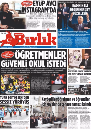 18 NİSAN BİRLİK 1.SAYFA