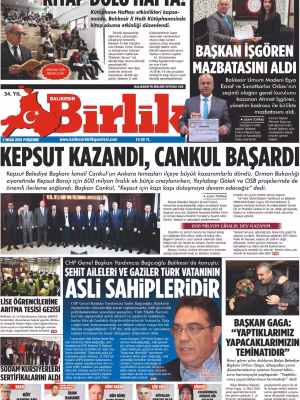 2 NİSAN BİRLİK 1.SAYFA