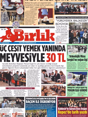 21 NİSAN BİRLİK 1.SAYFA
