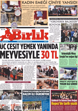 21 NİSAN BİRLİK 1.SAYFA