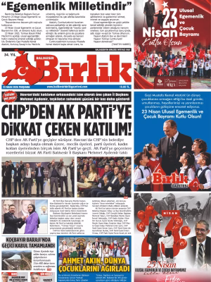 23 NİSAN BİRLİK 1.SAYFA
