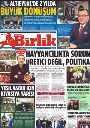 8 NİSAN BİRLİK 1.SAYFA