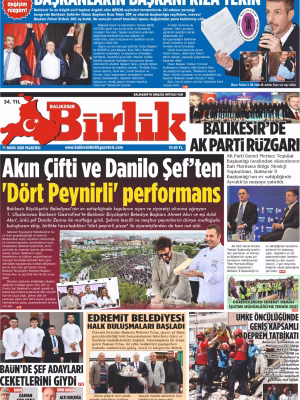11 MAYIS BİRLİK 1.SAYFA
