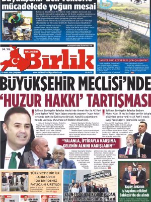 13 MAYIS BİRLİK 1.SAYFA