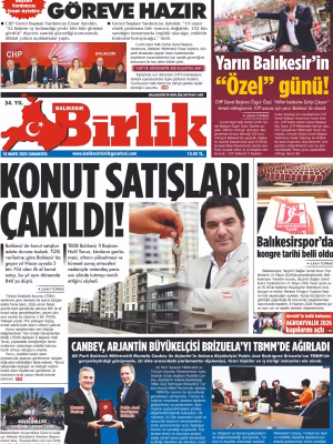 16 MAYIS BİRLİK 1.SAYFA